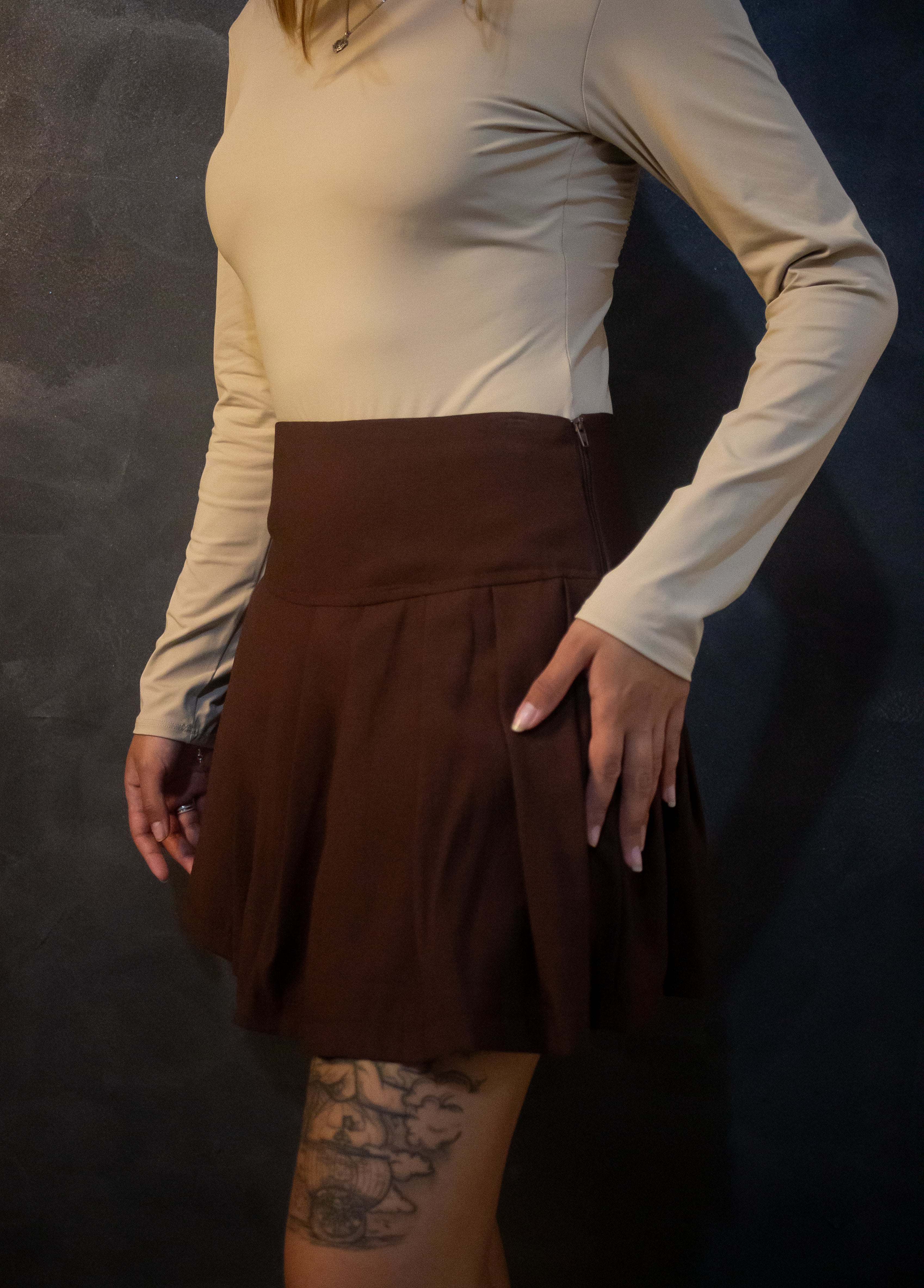 Saia plissada