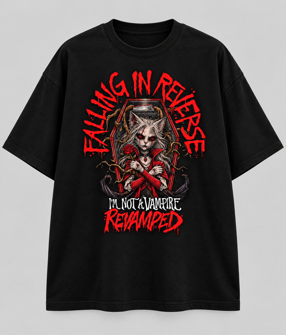 Camiseta Oversized Falling reverse  — Hallowemo