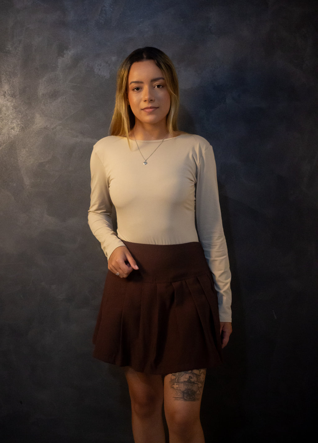 Saia plissada