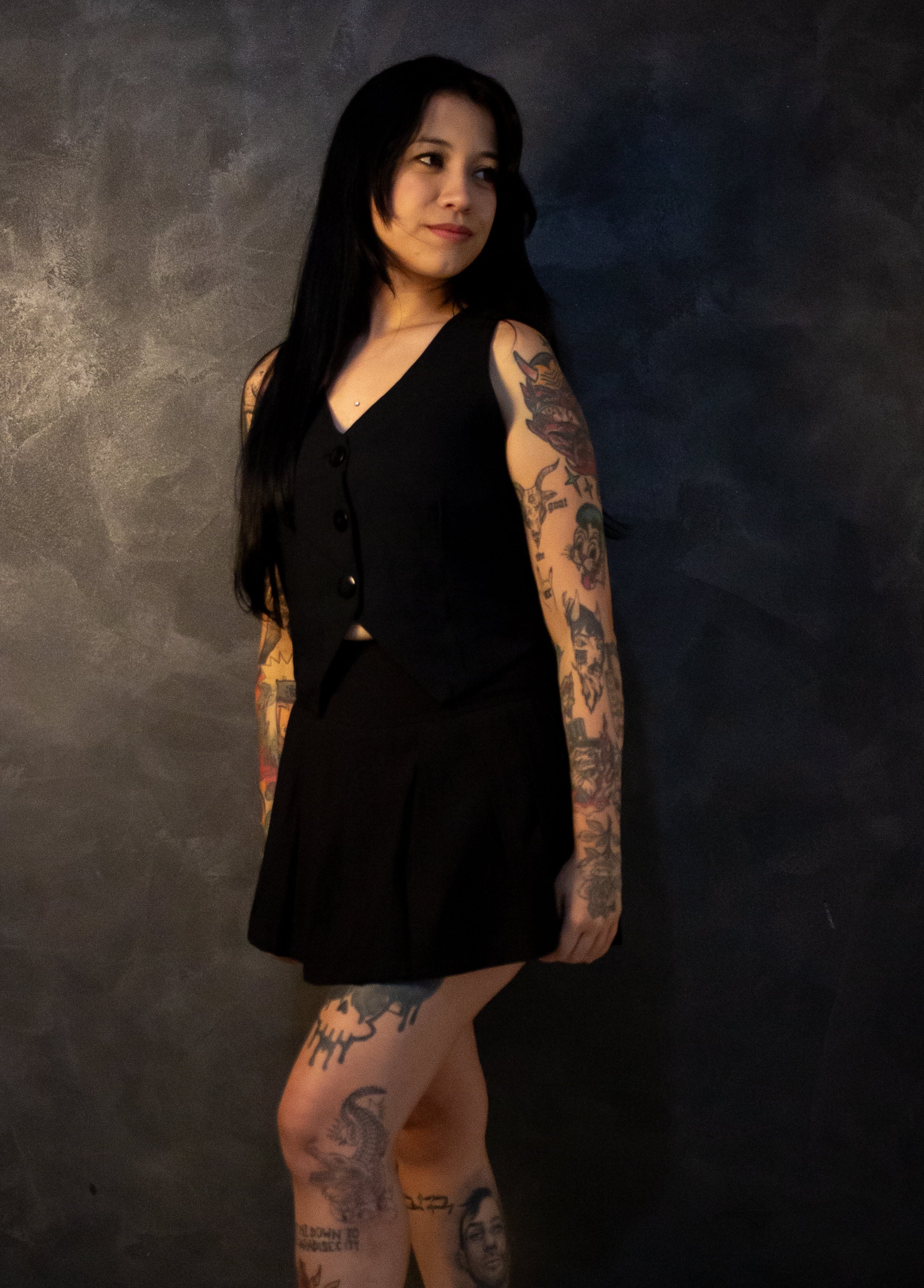 Saia plissada