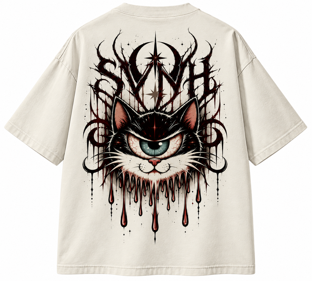 Camiseta Oversized dark cat