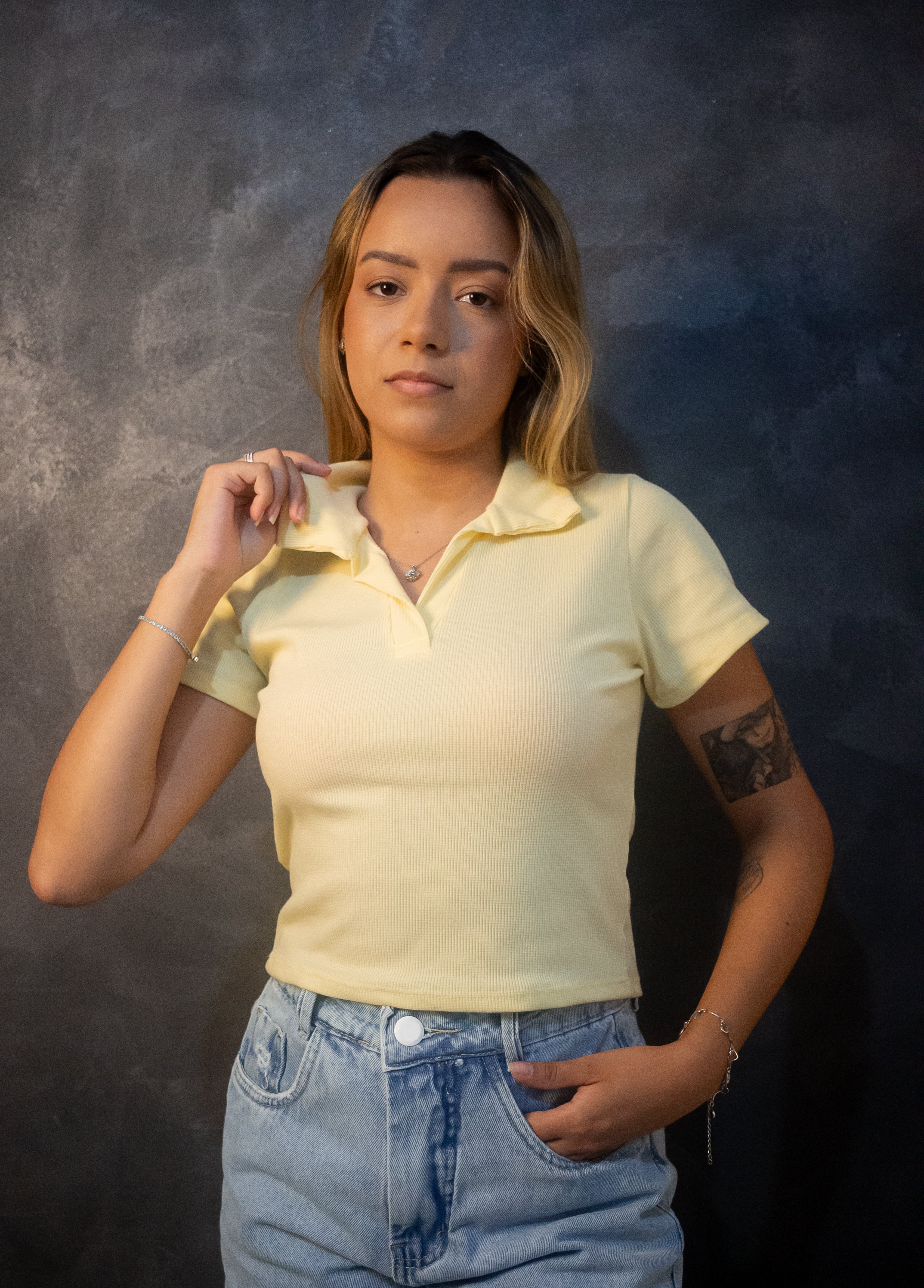 Polo Basic - Amarelo manteiga