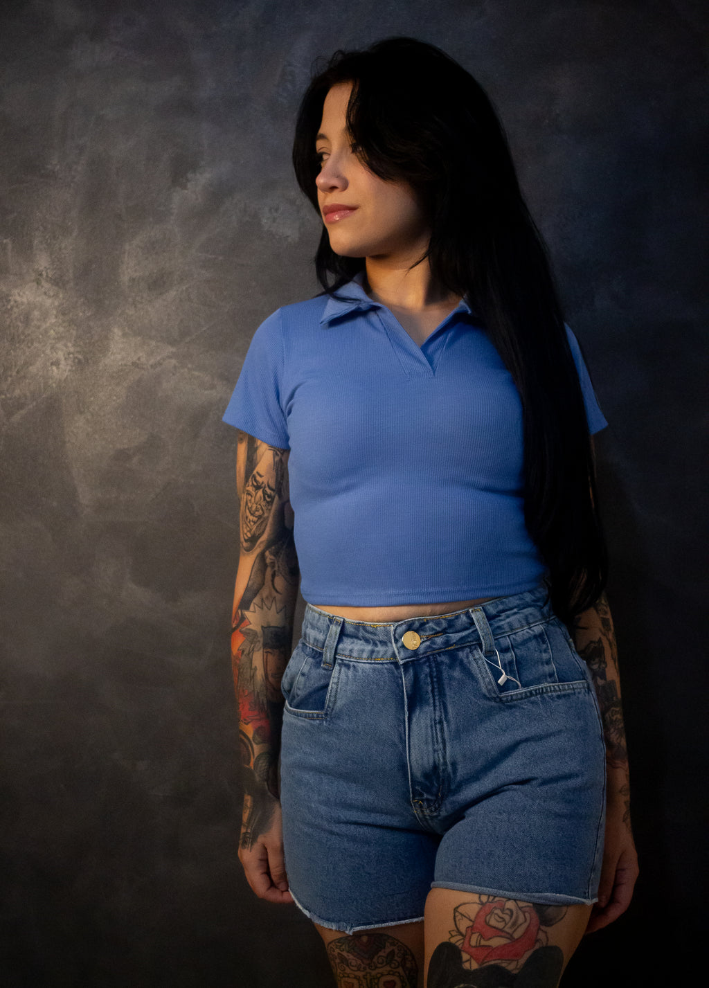 Polo Basic - azul candy