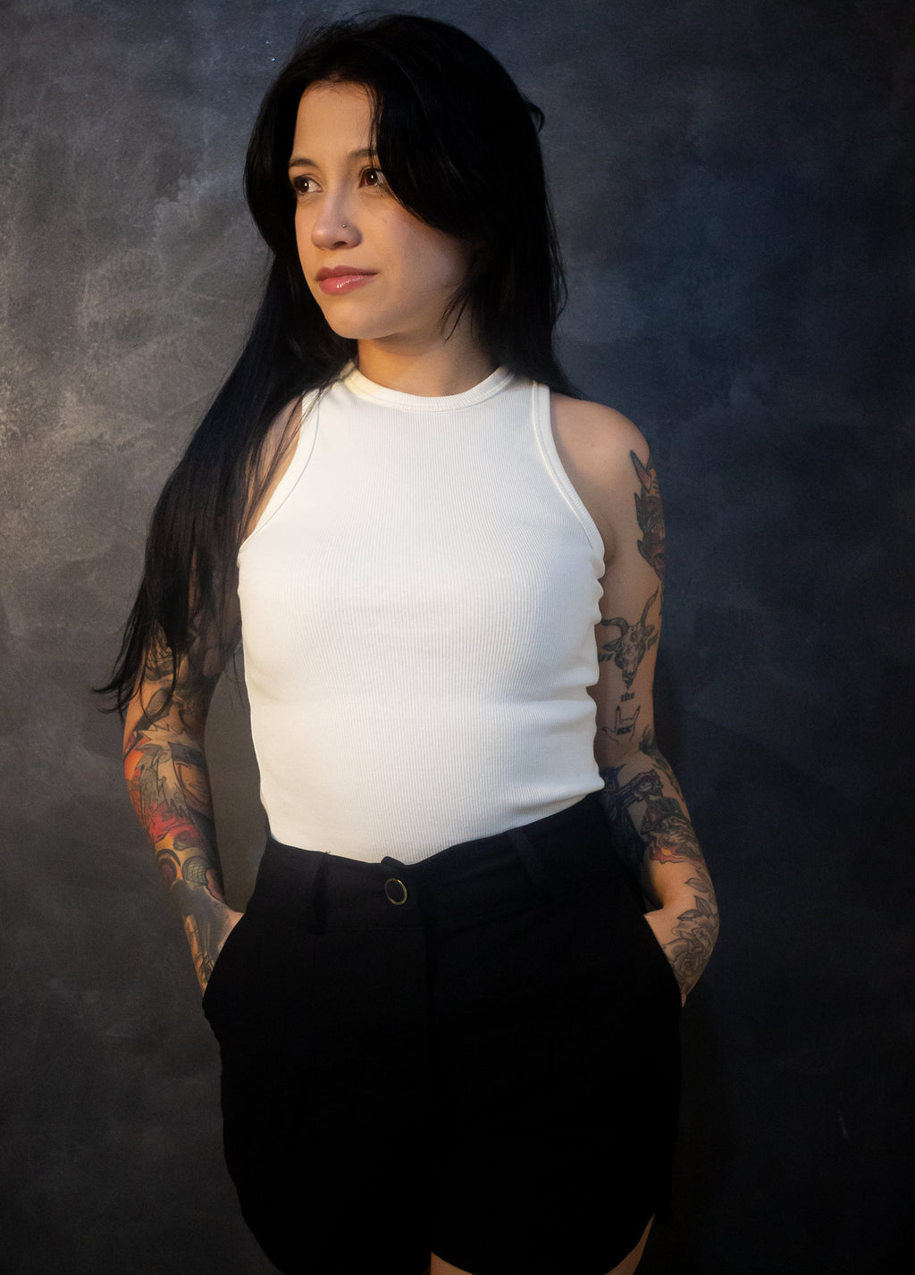 Short Viscose - Preto