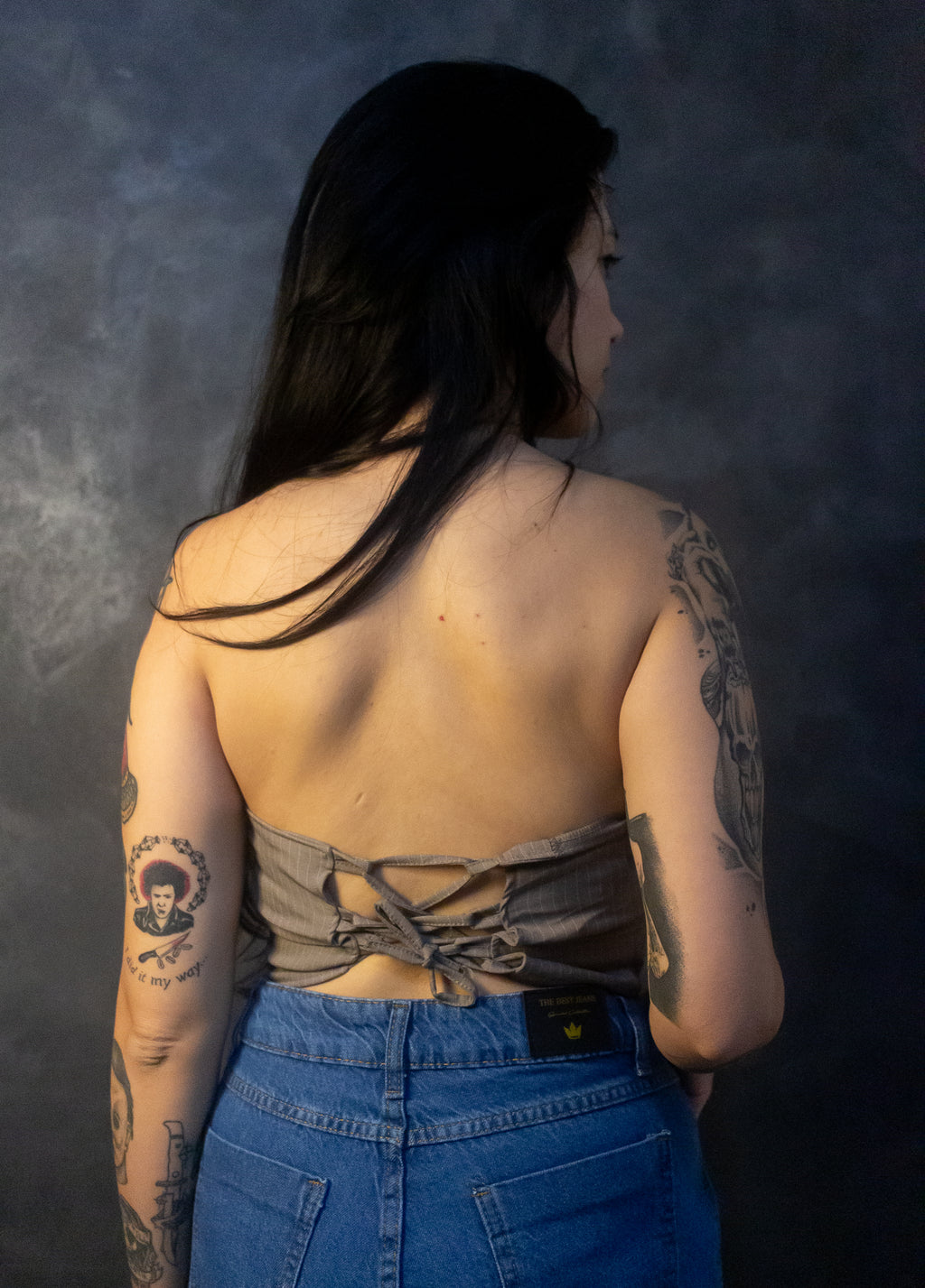 Cropped Alfaiataria Cinza