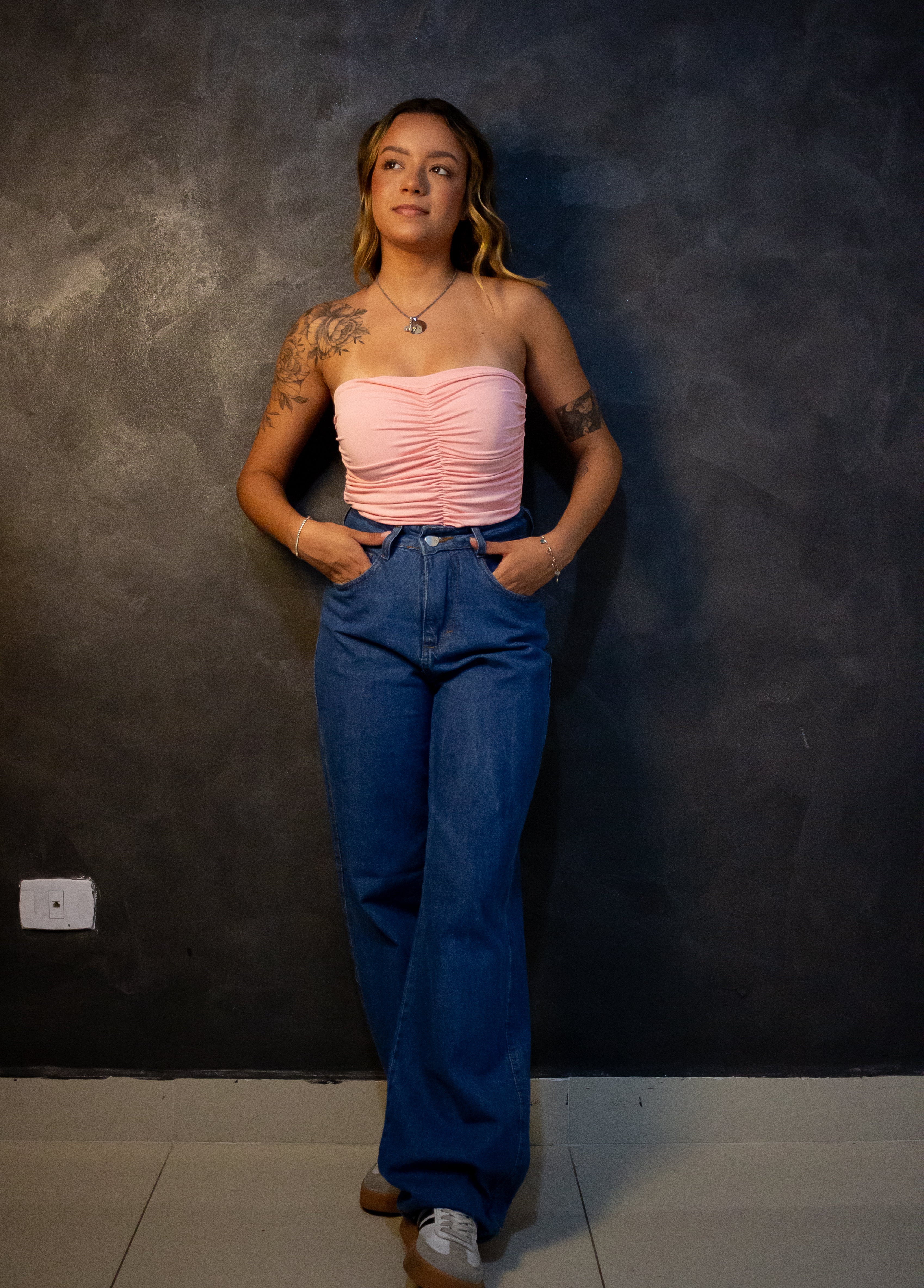 Body Drapeado Gio - Rosa