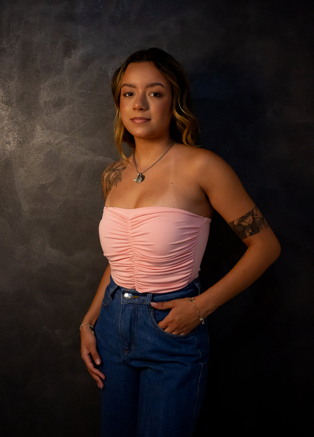 Body Drapeado Gio - Rosa