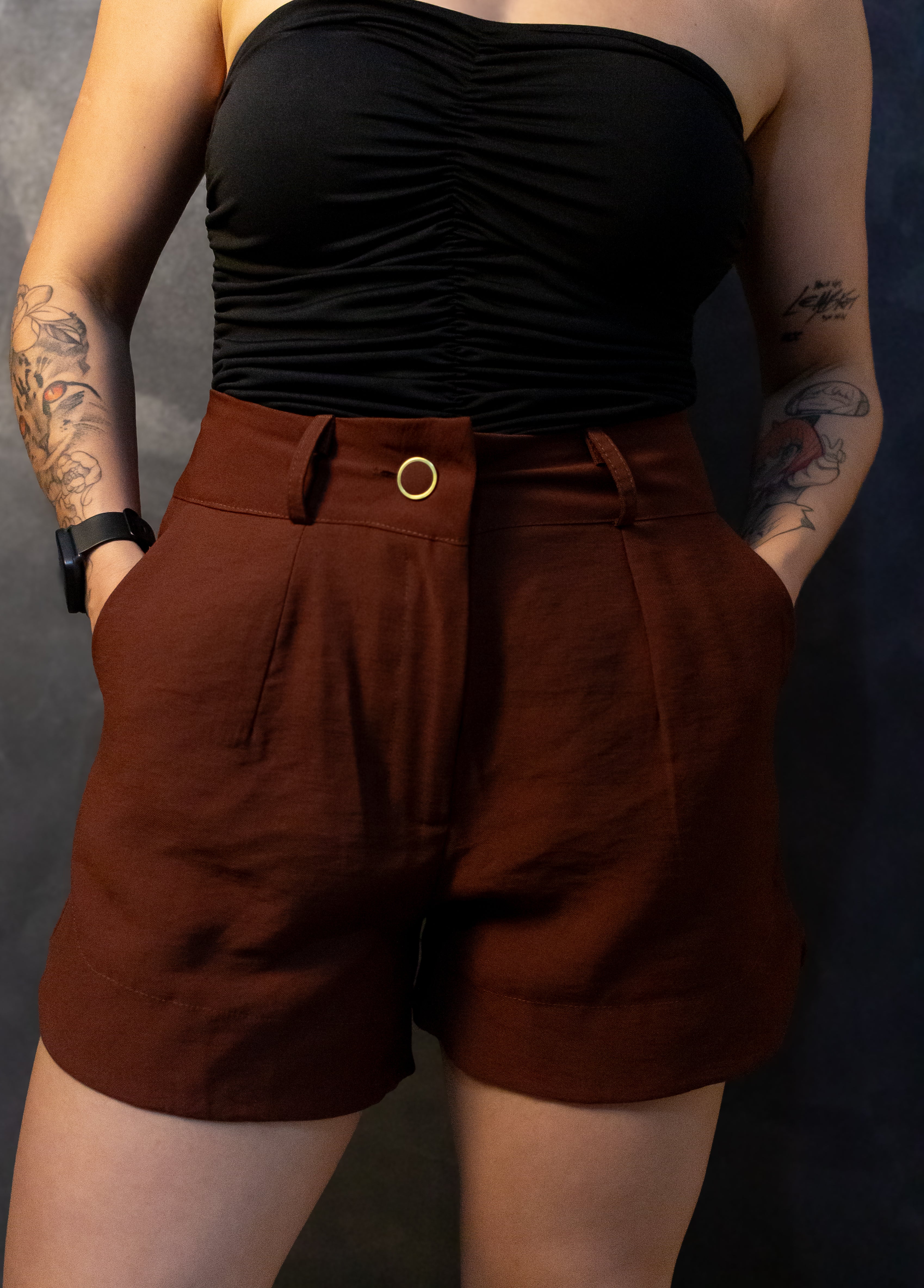 Short Viscose - Chocolate