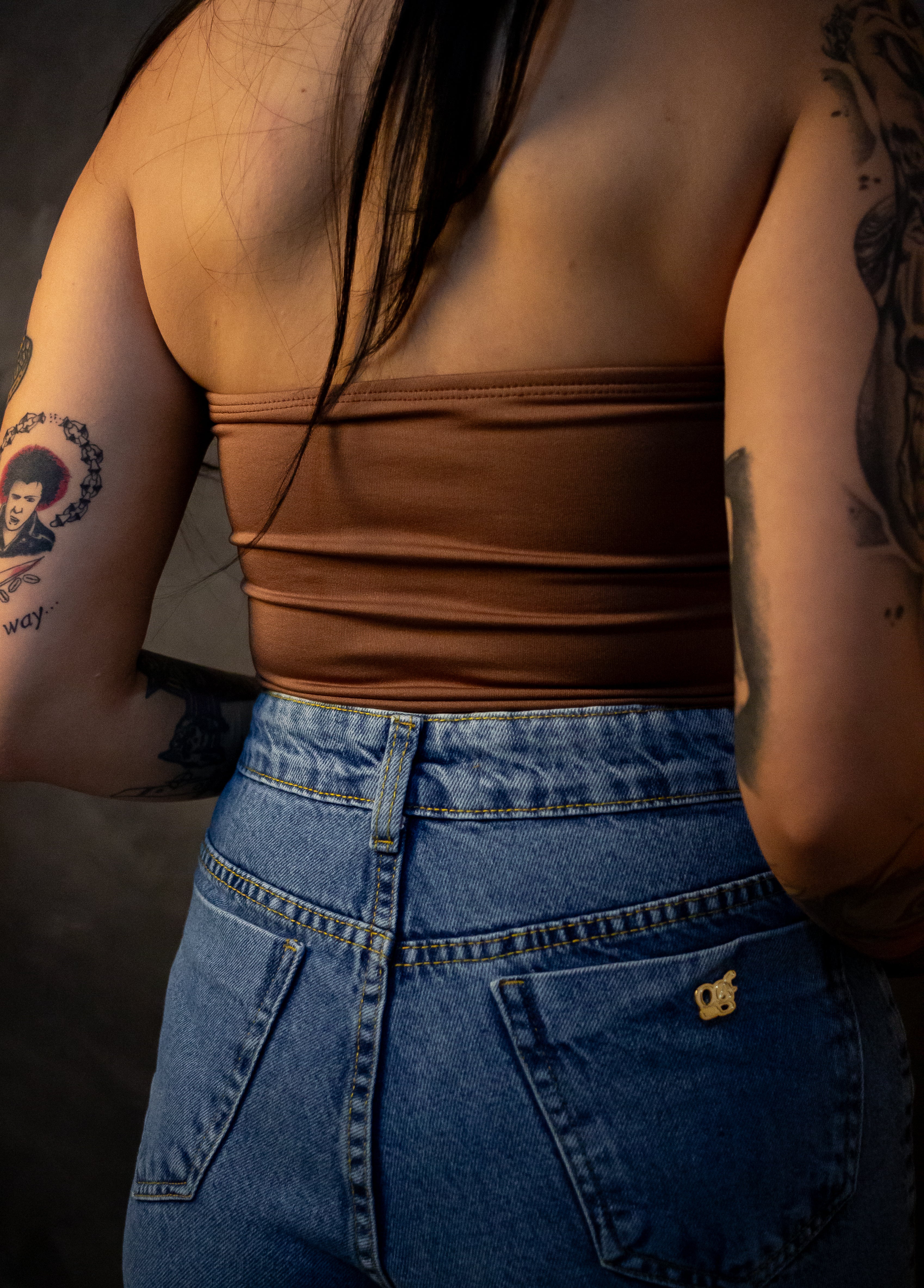 Body Drapeado Gio - Marrom