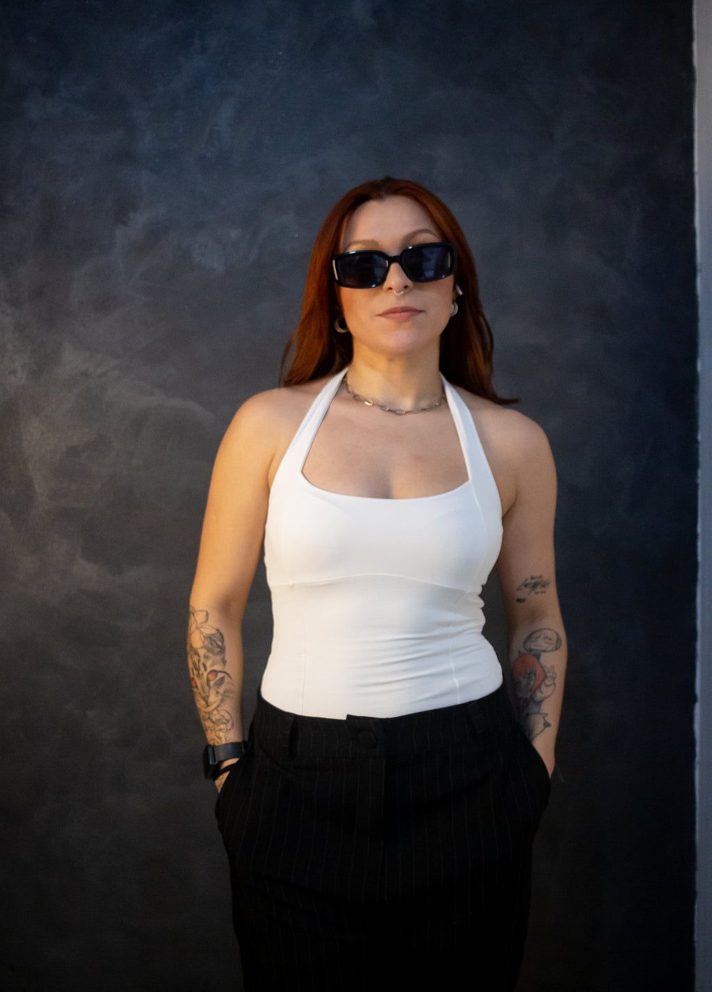 Blusa frente unica- off white