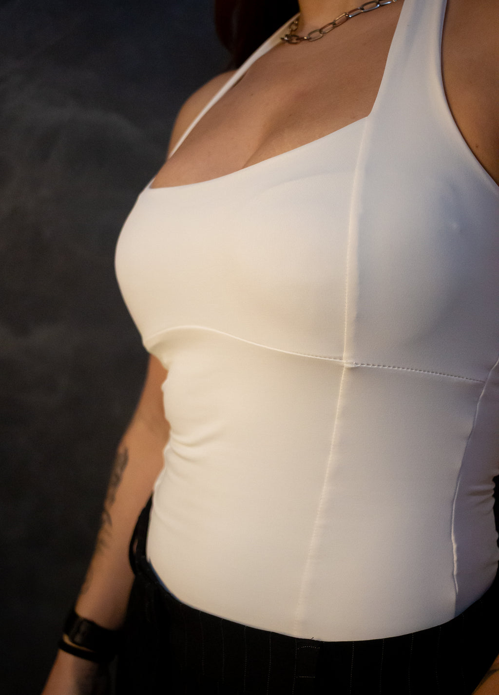 Blusa frente unica- off white