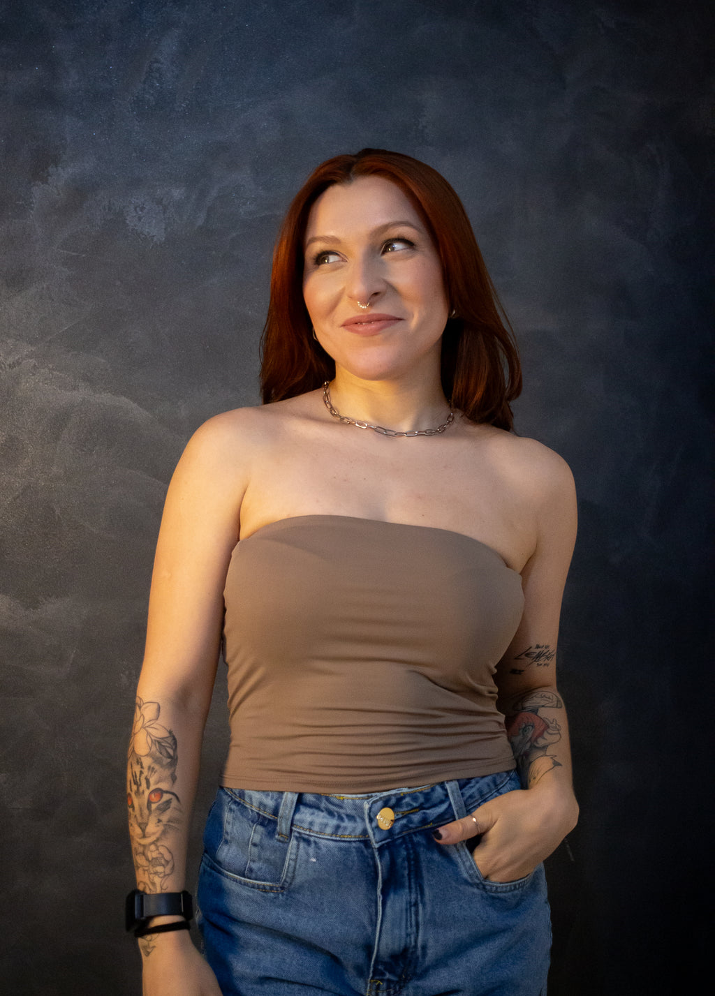 Top Tube Poliamida - coconut