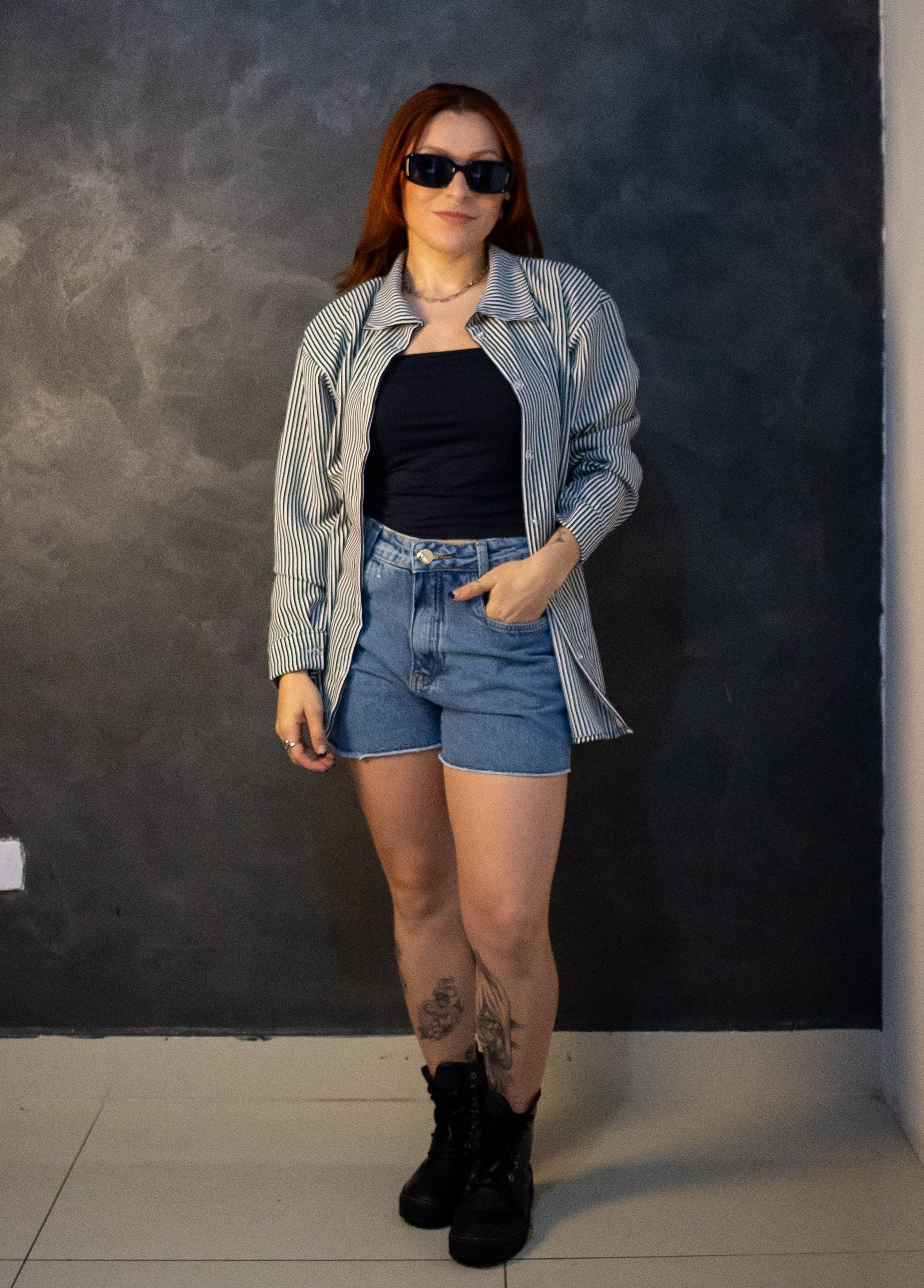 Top Tube Poliamida - Preto