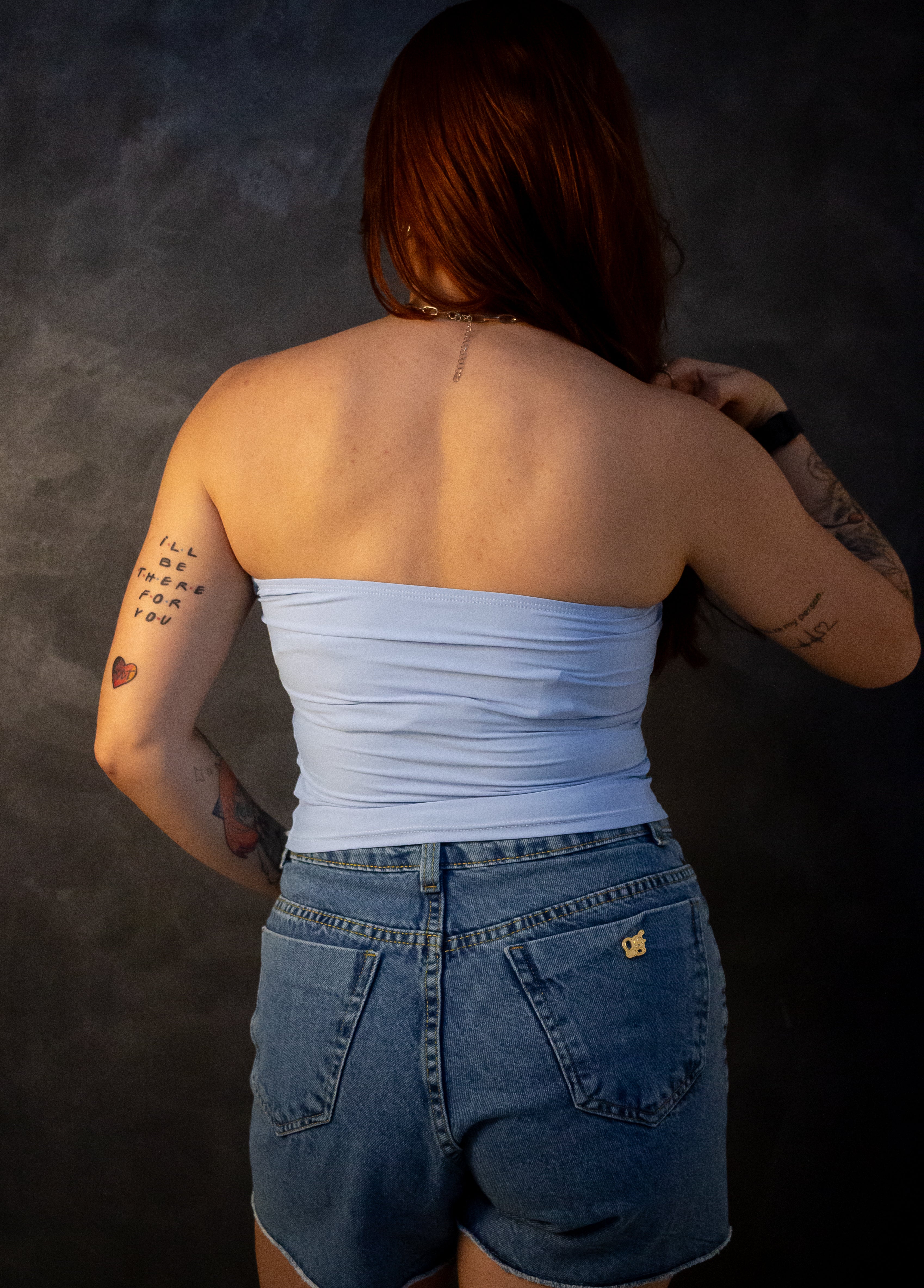 Top Tube Poliamida - azul candy