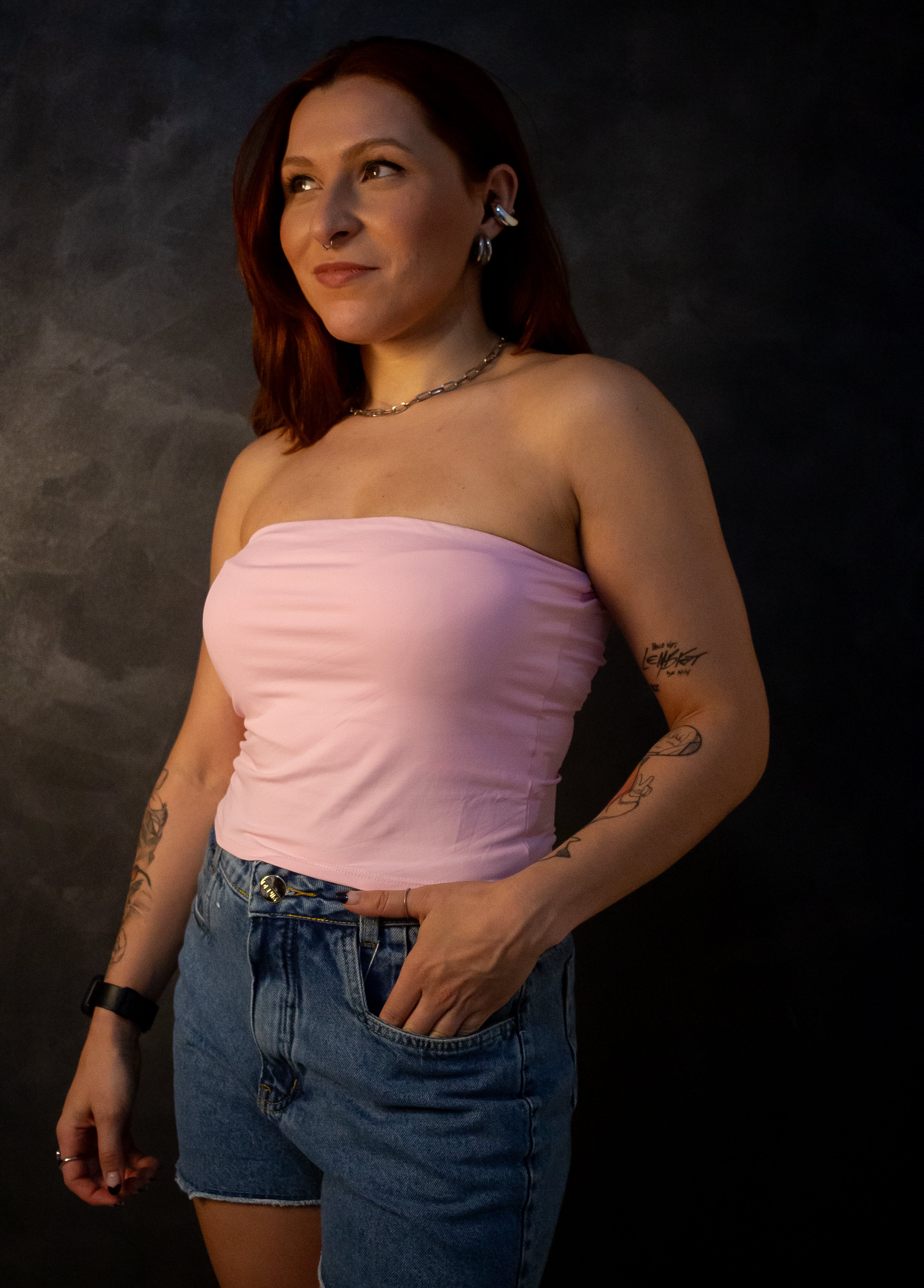 Top Tube Poliamida - Rosa candy