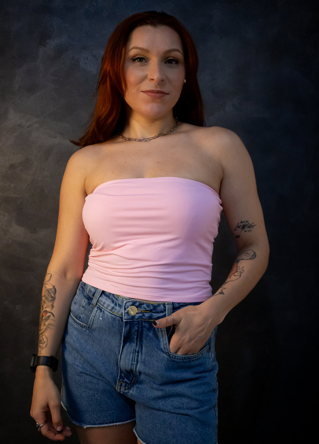 Top Tube Poliamida - Rosa candy