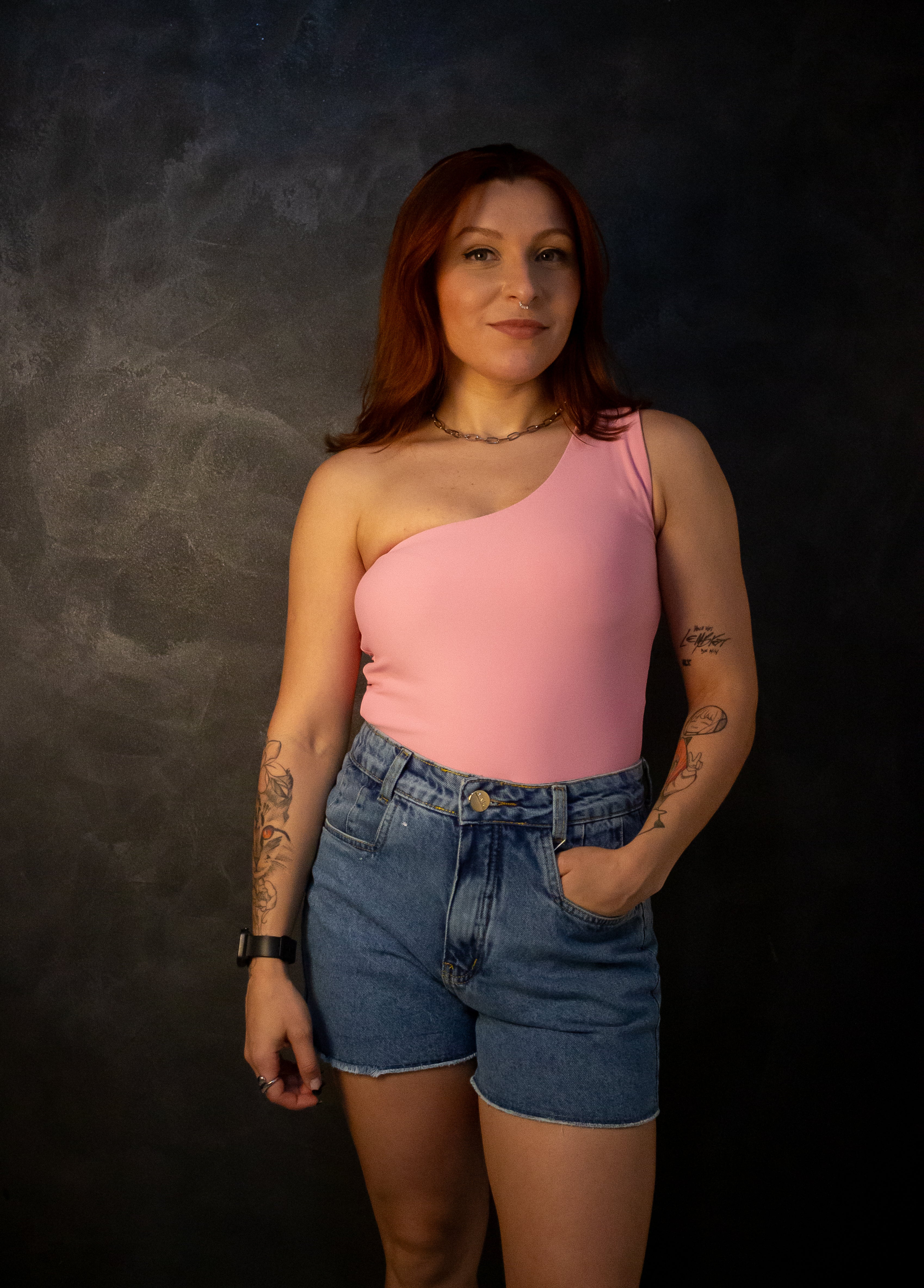 Body Nula Manga - Rosa