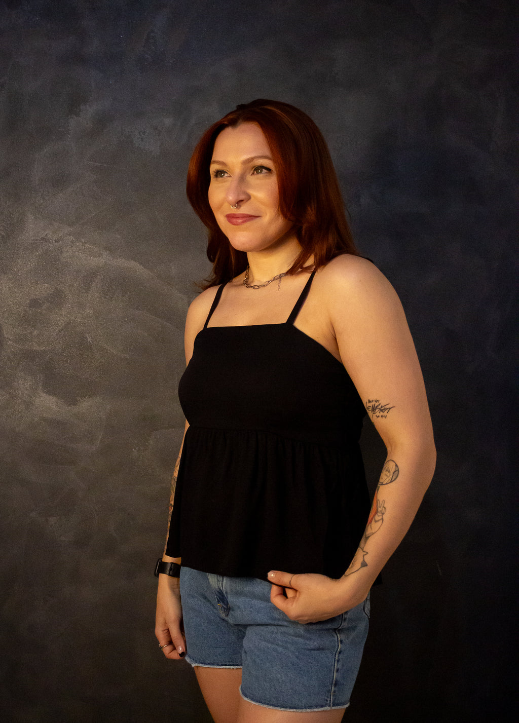 Blusa Peplum - Preta