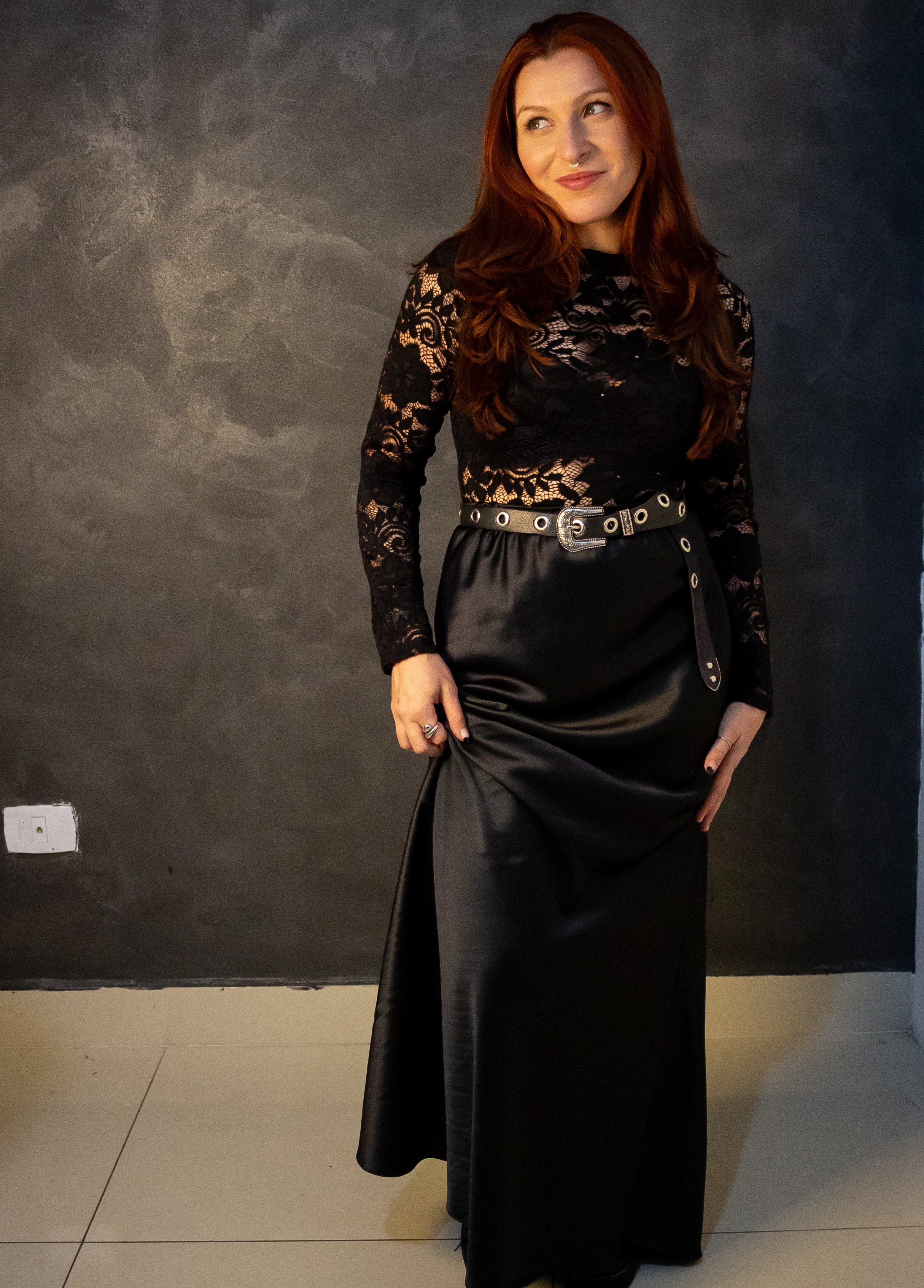 Saia de cetim - Sabrina