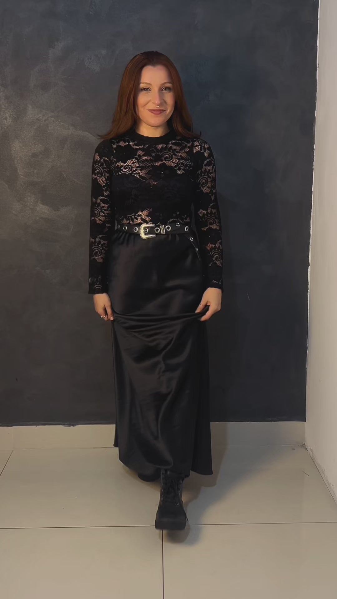 Saia de cetim - Sabrina